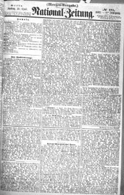 Nationalzeitung Freitag 25. April 1862