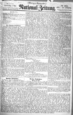 Nationalzeitung Donnerstag 1. Mai 1862