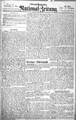 Nationalzeitung Donnerstag 15. Mai 1862