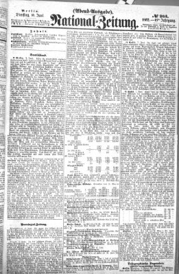 Nationalzeitung Dienstag 10. Juni 1862