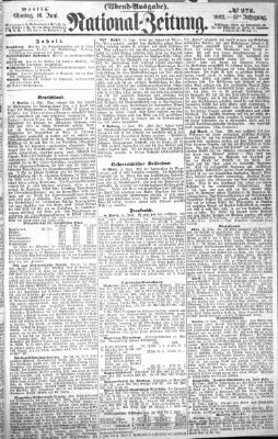 Nationalzeitung Montag 16. Juni 1862