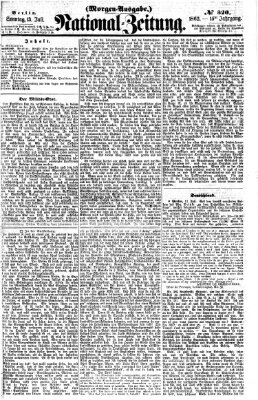 Nationalzeitung Sonntag 13. Juli 1862