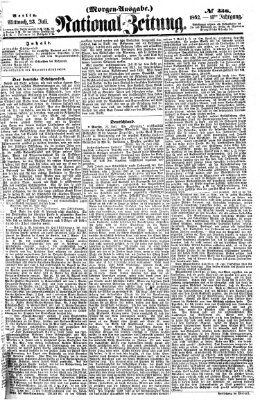 Nationalzeitung Mittwoch 23. Juli 1862