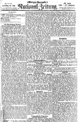 Nationalzeitung Donnerstag 24. Juli 1862