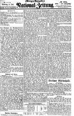 Nationalzeitung Sonntag 27. Juli 1862