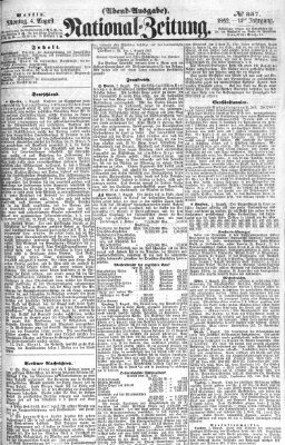 Nationalzeitung Montag 4. August 1862
