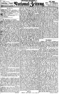 Nationalzeitung Donnerstag 7. August 1862