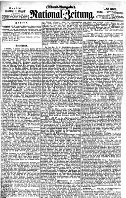 Nationalzeitung Montag 11. August 1862