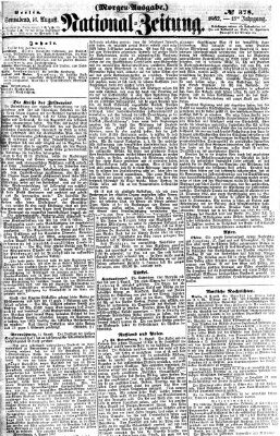 Nationalzeitung Samstag 16. August 1862