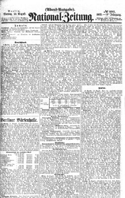 Nationalzeitung Montag 25. August 1862