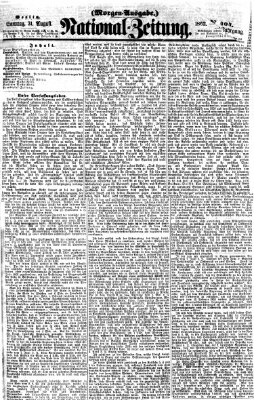 Nationalzeitung Sonntag 31. August 1862