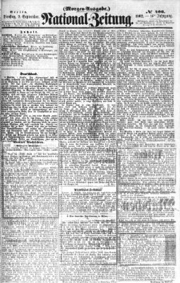 Nationalzeitung Dienstag 2. September 1862