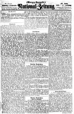 Nationalzeitung Mittwoch 3. September 1862