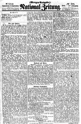 Nationalzeitung Samstag 6. September 1862