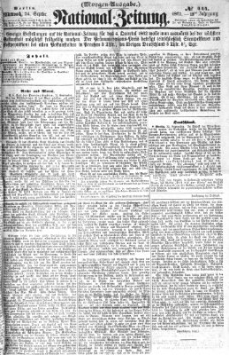 Nationalzeitung Mittwoch 24. September 1862