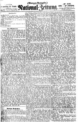 Nationalzeitung Donnerstag 25. September 1862