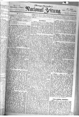 Nationalzeitung Samstag 4. Oktober 1862