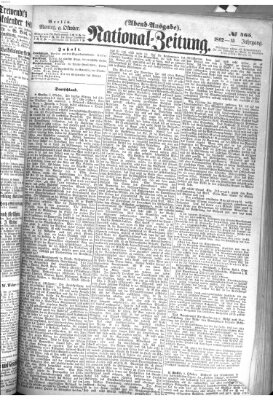 Nationalzeitung Montag 6. Oktober 1862