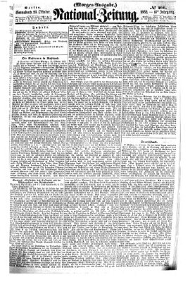 Nationalzeitung Samstag 25. Oktober 1862