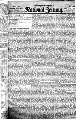 Nationalzeitung Sonntag 26. Oktober 1862