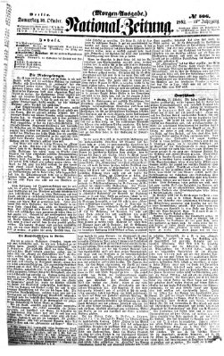 Nationalzeitung Donnerstag 30. Oktober 1862