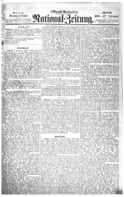 Nationalzeitung Montag 3. November 1862