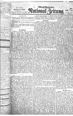 Nationalzeitung Montag 10. November 1862