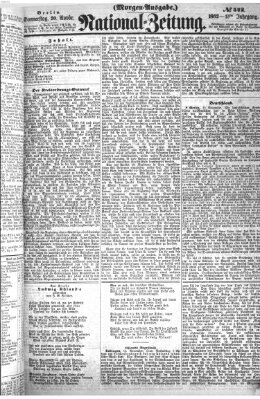 Nationalzeitung Donnerstag 20. November 1862