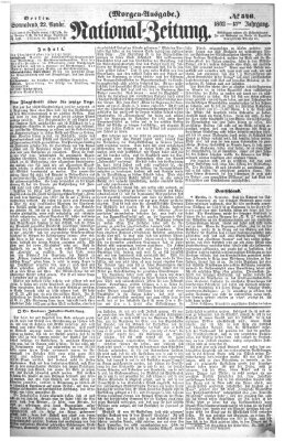 Nationalzeitung Samstag 22. November 1862