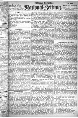 Nationalzeitung Dienstag 2. Dezember 1862