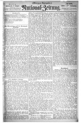 Nationalzeitung Mittwoch 3. Dezember 1862