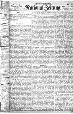 Nationalzeitung Montag 8. Dezember 1862