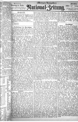 Nationalzeitung Sonntag 14. Dezember 1862