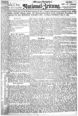 Nationalzeitung Sonntag 21. Dezember 1862