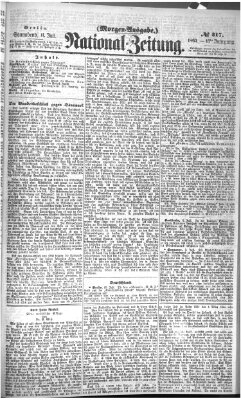 Nationalzeitung Samstag 11. Juli 1863