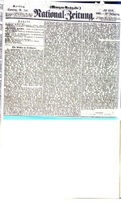 Nationalzeitung Sonntag 12. Juli 1863