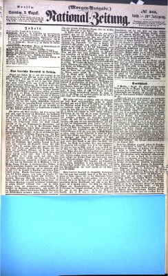 Nationalzeitung Sonntag 2. August 1863