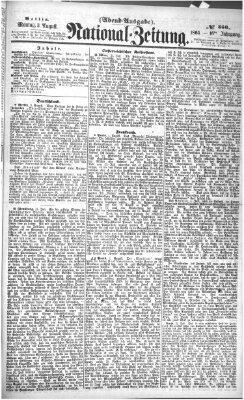 Nationalzeitung Montag 3. August 1863