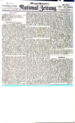 Nationalzeitung Samstag 15. August 1863