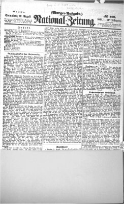 Nationalzeitung Samstag 22. August 1863