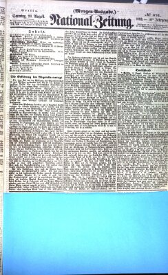 Nationalzeitung Sonntag 23. August 1863