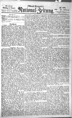 Nationalzeitung Montag 24. August 1863