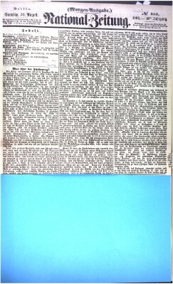 Nationalzeitung Sonntag 30. August 1863