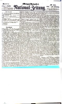 Nationalzeitung Dienstag 1. September 1863