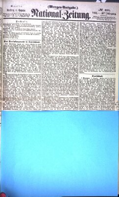 Nationalzeitung Freitag 11. September 1863