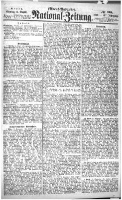 Nationalzeitung Montag 14. September 1863