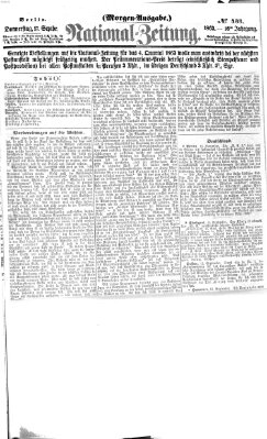 Nationalzeitung Donnerstag 17. September 1863