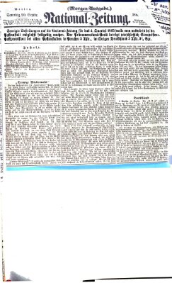 Nationalzeitung Sonntag 20. September 1863