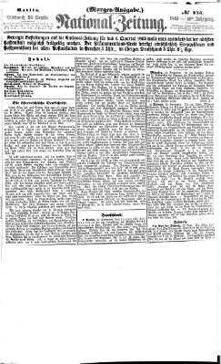 Nationalzeitung Mittwoch 23. September 1863