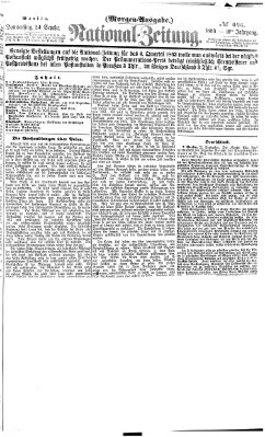 Nationalzeitung Donnerstag 24. September 1863